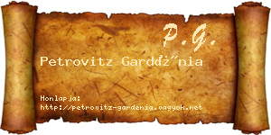 Petrovitz Gardénia névjegykártya